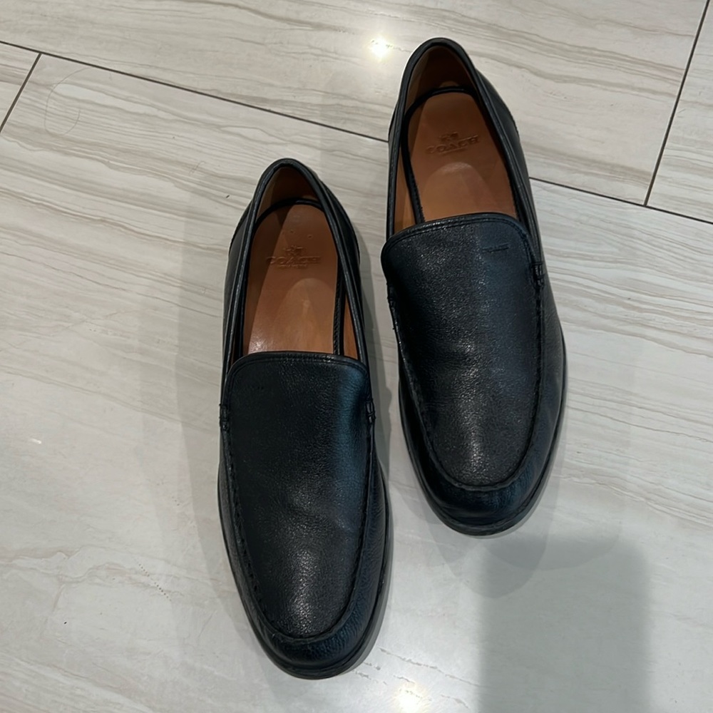COACH leather dress  Loafer, Brand New /NIB, Size 13D  (Euro 47) Bally-Black